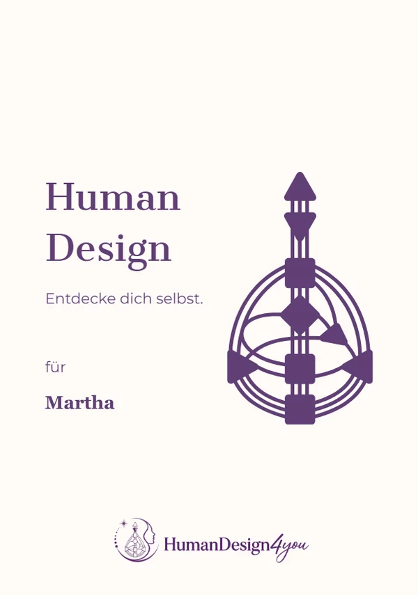 Deckblatt des Human Design Reports mit Vorname