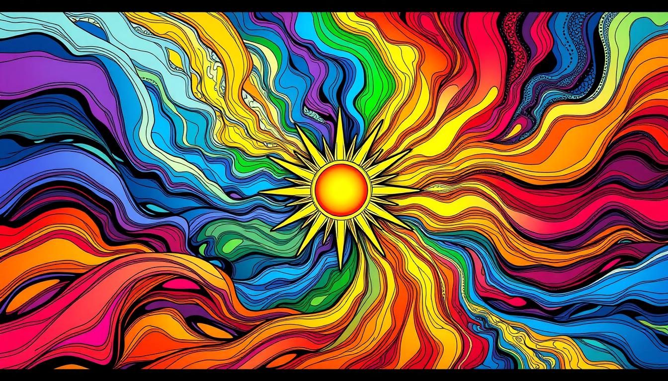 Human Design Solarplexus Zentrum: Emotionales Zentrum und Wellen der Gefühle – KI-generierte Illustration
