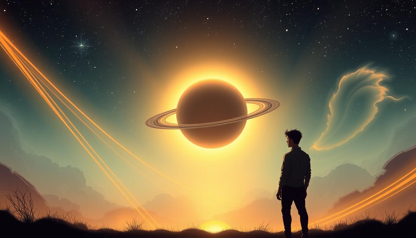 Human Design Saturn-Rückkehr: Die erste große Prüfung mit 30 Jahren – KI-generierte Illustration