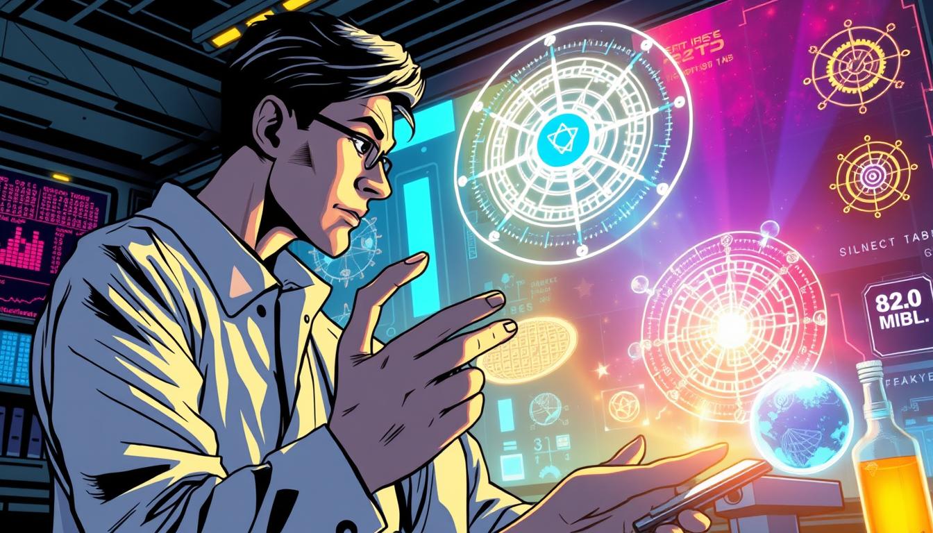 Human Design 5/1 Profil: Der visionäre Problemlöser und Forscher – KI-generierte Illustration