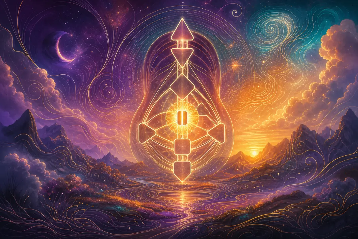 Tor 61 Human Design: Tor der inneren Wahrheit – Druck zu wissen – KI-generierte Illustration