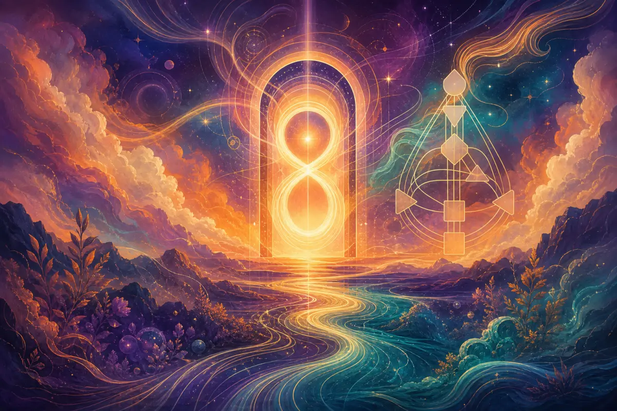 Tor 8 Human Design: Tor des Beitrags – Individualität sichtbar machen – KI-generierte Illustration