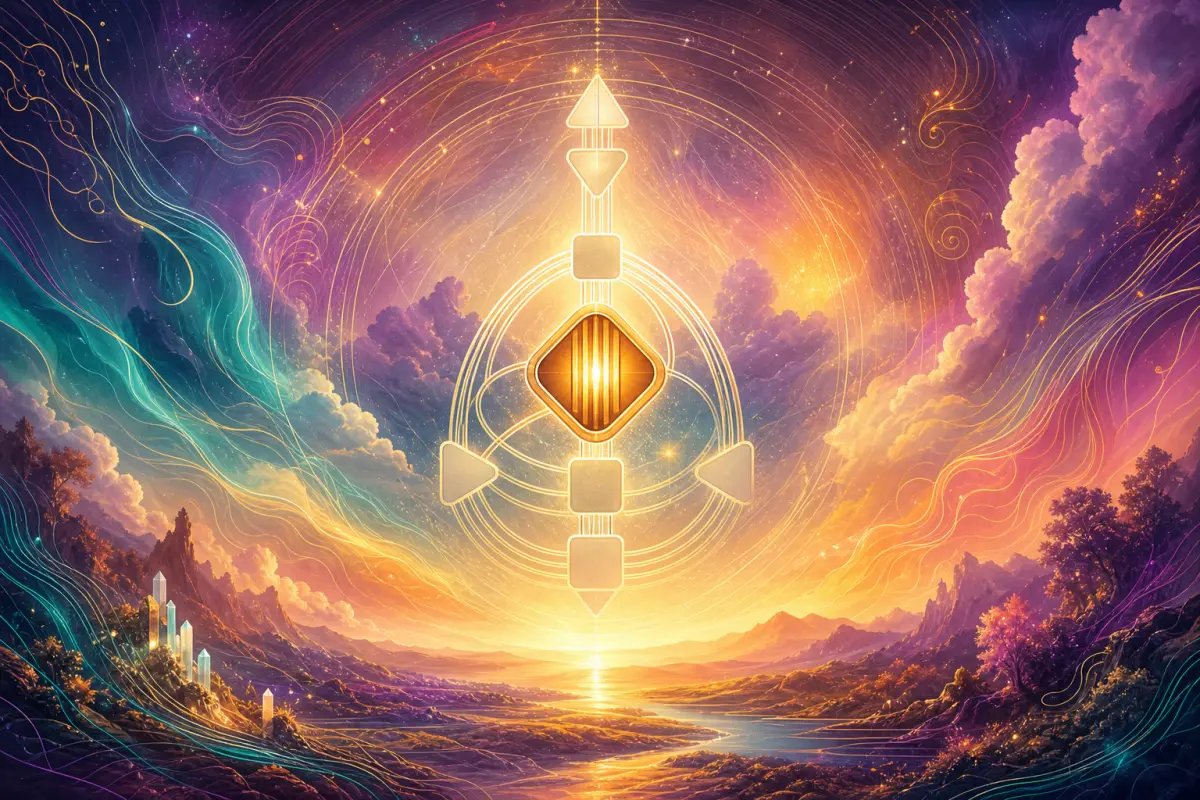 Tor 9 Human Design: Tor der Konzentration und der Kraft im Detail – KI-generierte Illustration